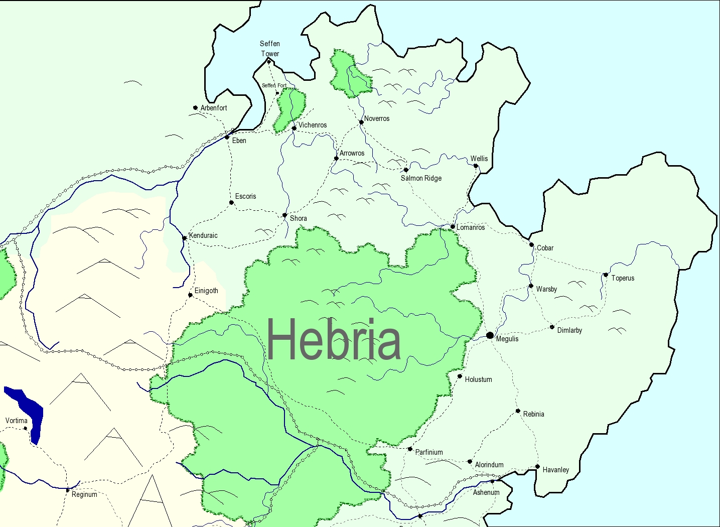 Map of Hebria