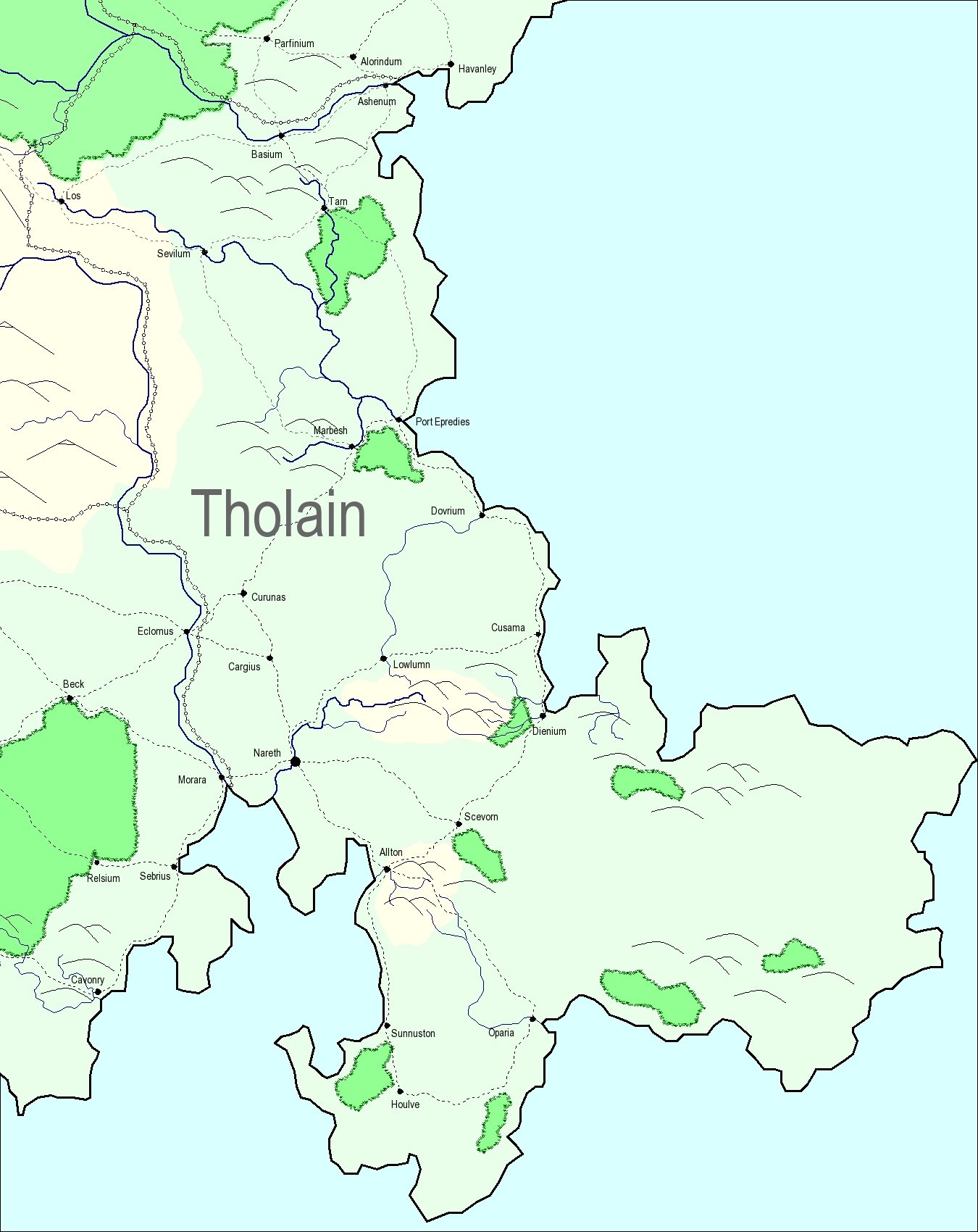 Map of Tholain