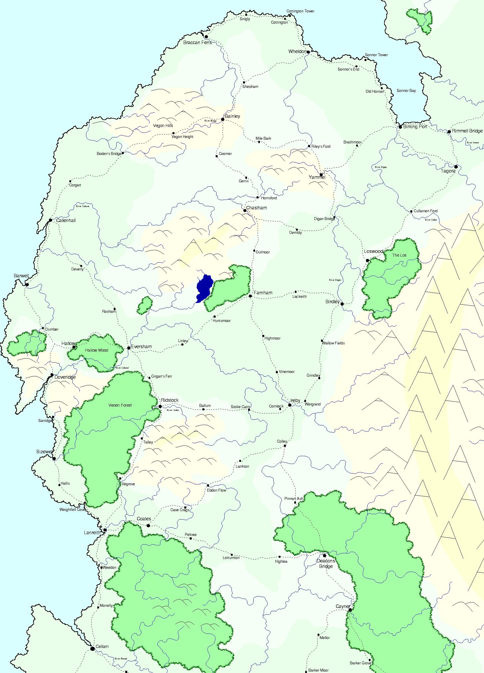 Map of North Ticetia